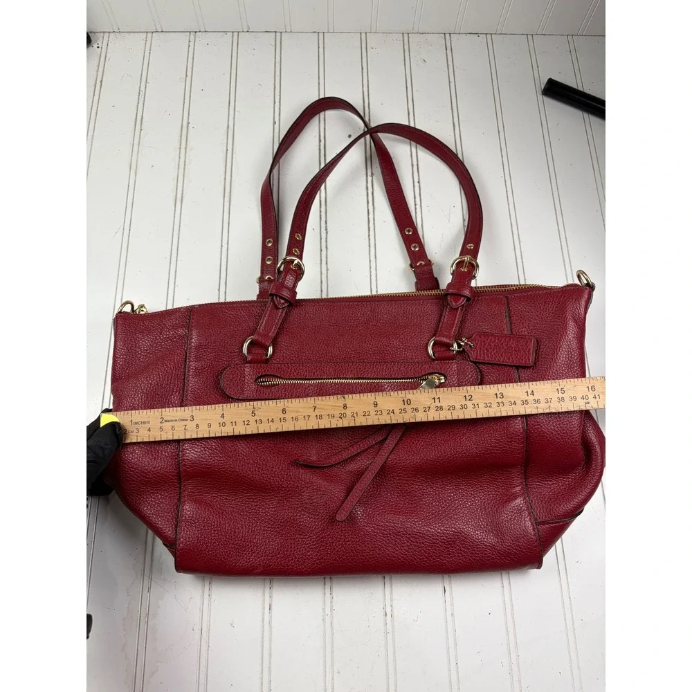 Coach Vintage Y2K Kleo Carryall Red Leather Shoulder Bag Tote